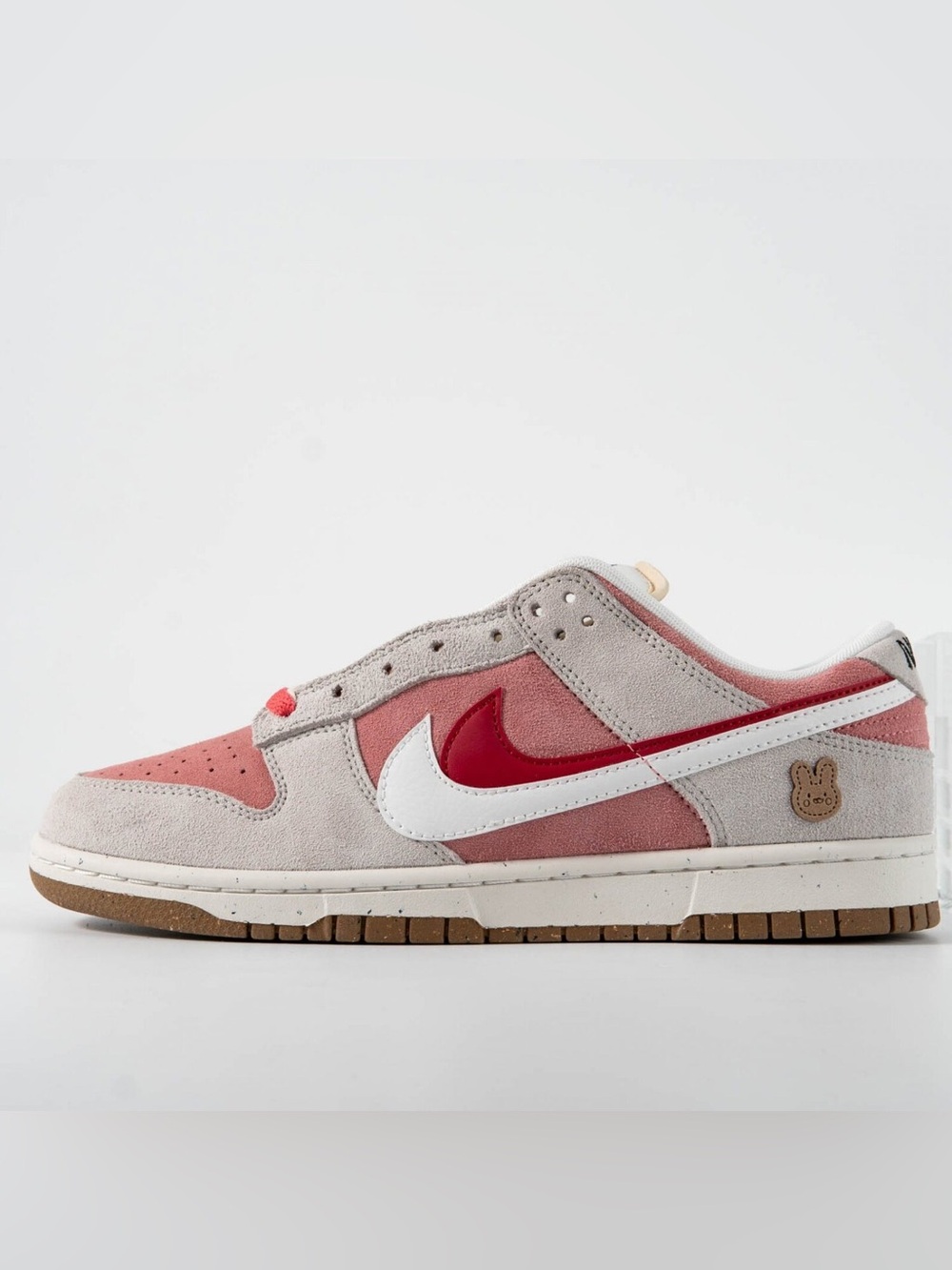 nike dunk low se '85' double swoosh grey pink rabbit do9457 117